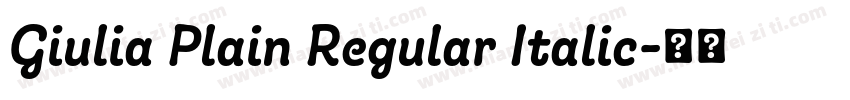 Giulia Plain Regular Italic字体转换